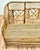 Vintage Brighton Pavilion Style Chippendale Bamboo Caned Seat Bench Settee For Sale - Image 9 of 11