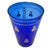 Art Deco Vintage Boho Mid Century Hand Blown Cobalt Blue Glass Vase With Gold Honey Bee Accents For Sale - Image 3 of 18