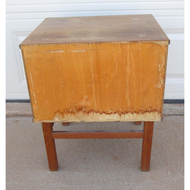 Mid 20th Century Nils Jonsson for HJN Mobler Danish Mid Century Teak Nightstand For Sale - Image 5 of 15