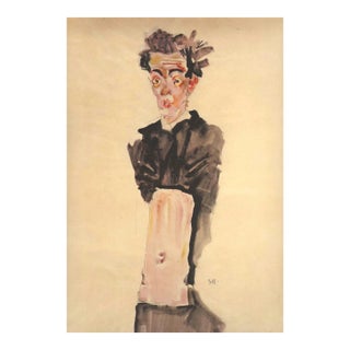 Egon Schiele Lithograph 19 Reproduction Self Portrait 1968 For Sale