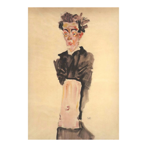 Egon Schiele Lithograph 19 Reproduction Self Portrait 1968