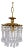 Italian Brass Upside Down Layered Cake Chandelier For Sale
