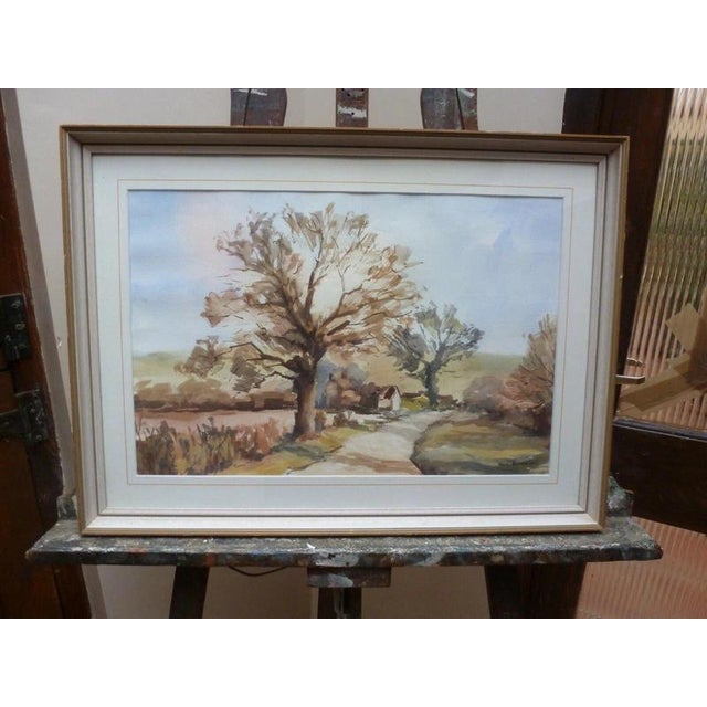 Blue Janet Redden, Near Warbleton, Sussex, 1960s, Watercolour For Sale - Image 8 of 13