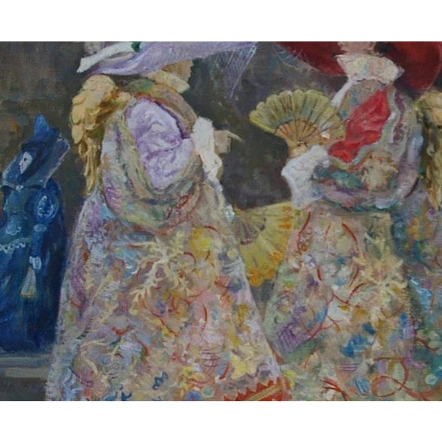 Venice Carnival Oil Painting, Ukrainian Artist, Socialist Realism 85-105 For Sale - Image 6 of 6