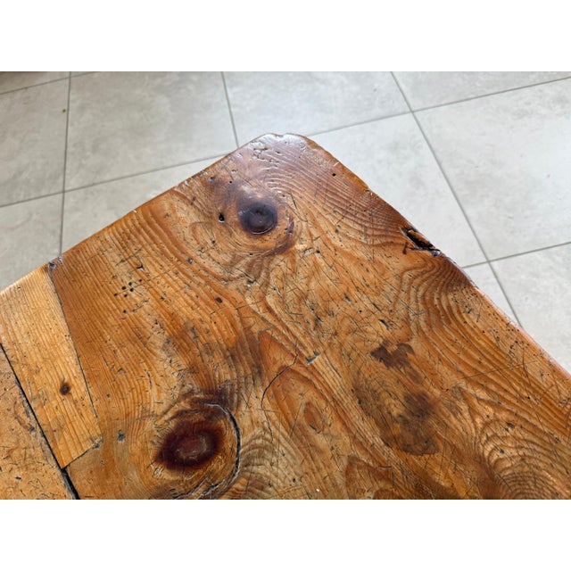 Rustic Farmhouse Dining Table in Wood For Sale - Image 11 of 14