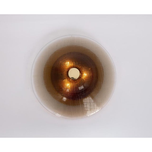 Vintage Glass Flush Mount from Peill & Putzler, Germany, 1970s For Sale - Image 9 of 12