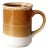 Vintage 1970s Brown Tan and Cream Ceramic Coffee Mug For Sale