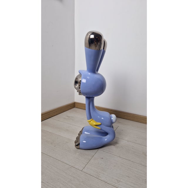 Vintage Coniglieschio Model Sculpture in Glazed Ceramic by Massimo Giacon for Studio Superego, 1990s For Sale - Image 6 of 14