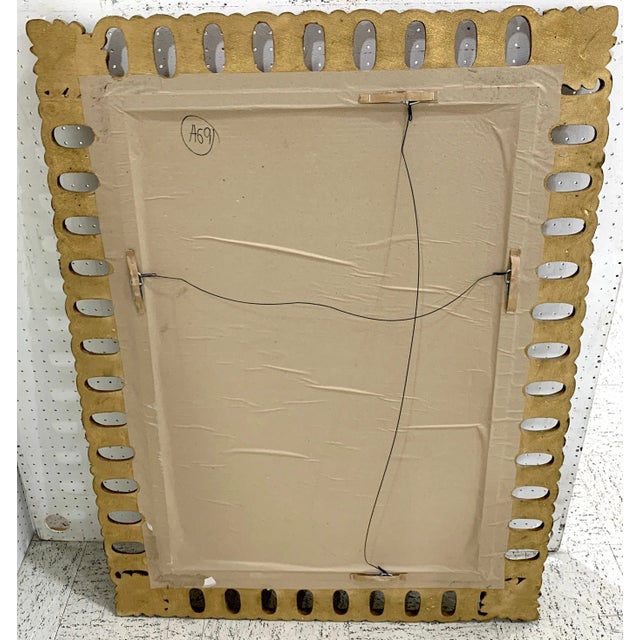 1960s Hollywood Regency Gilt Ring Motif Mirror For Sale - Image 5 of 5