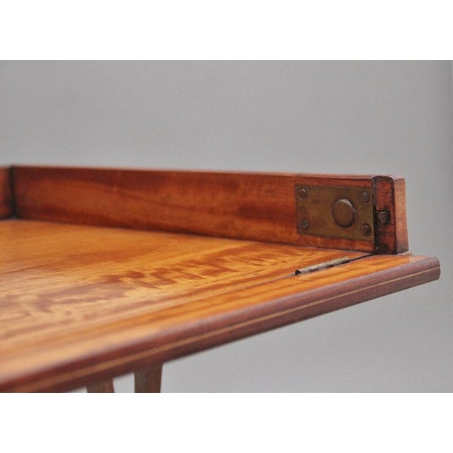 19th Century Sheraton Revival Satinwood Serving Table, 1830s For Sale - Image 6 of 14