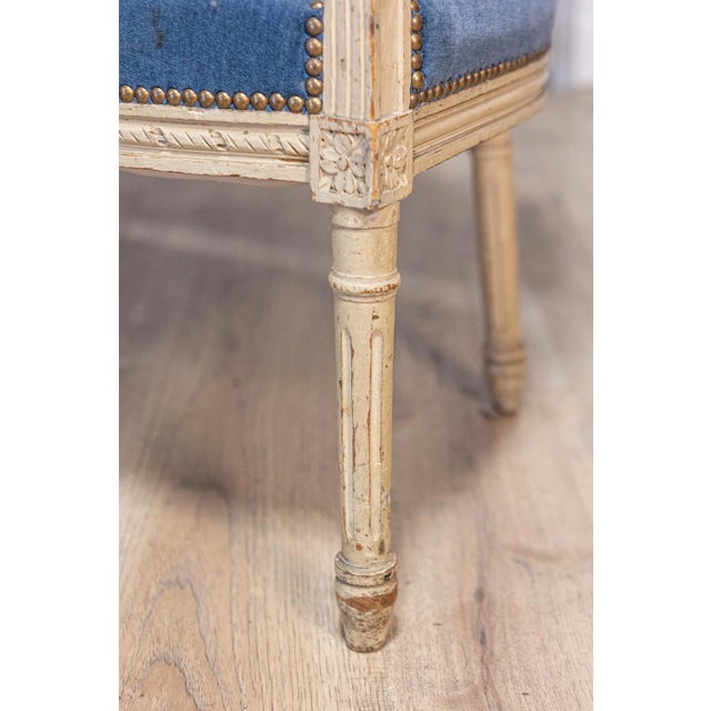 Blue 19th Century French Sofa For Sale - Image 8 of 11