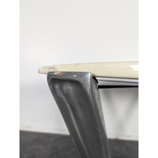 Arabescato Table with Marble Top by Michel Charron For Sale - Image 4 of 8