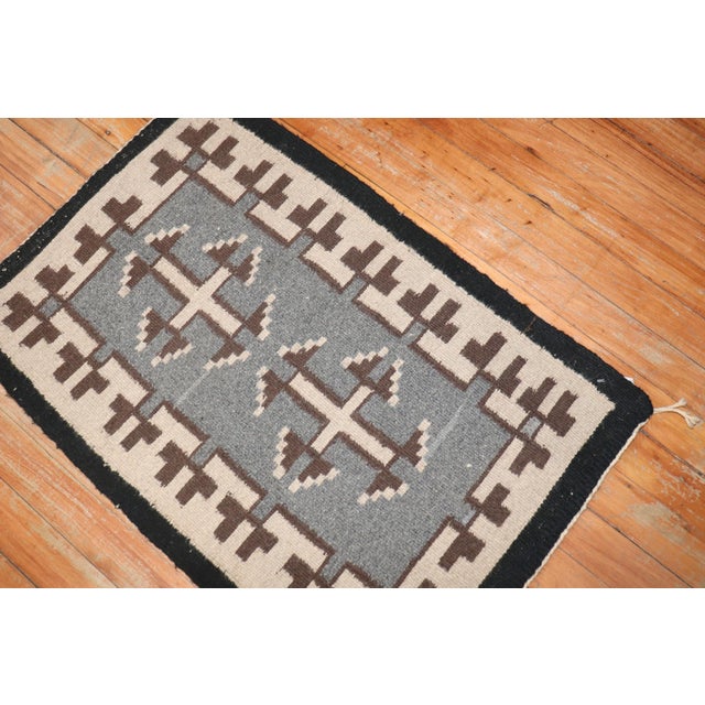 Mini size mid 20th Century American Navajo Rug