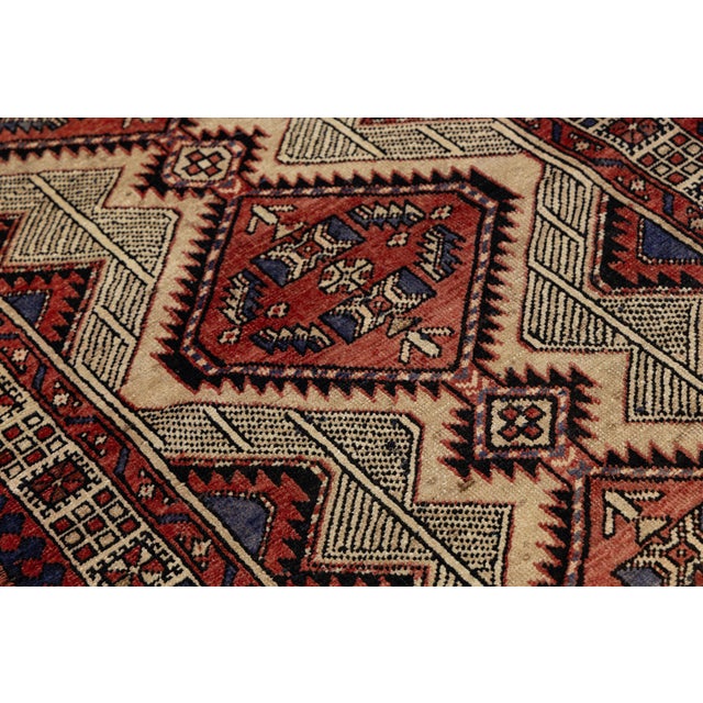 Vintage Hand-Knotted Turkish Anatolian Wool Runner Rug With Tribal Diamond Medallions For Sale In New York - Image 6 of 8