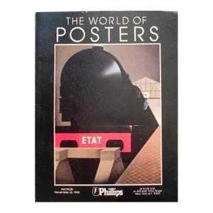 1980 Phillips 'The World of Posters Auction' Black,Red,Brown Book