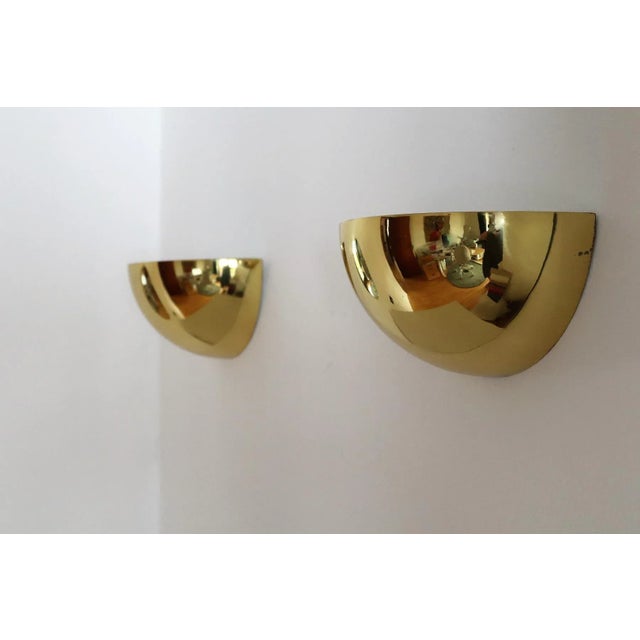 Italian Half Moon Wall Sconces in Brass, 1960s, Set of 2 For Sale - Image 15 of 16