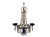 Early 20th Century Gustavian Crystal Girandole With Cobalt Glass and Marble For Sale