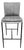 Dusk Grey Leather Bar Stool For Sale
