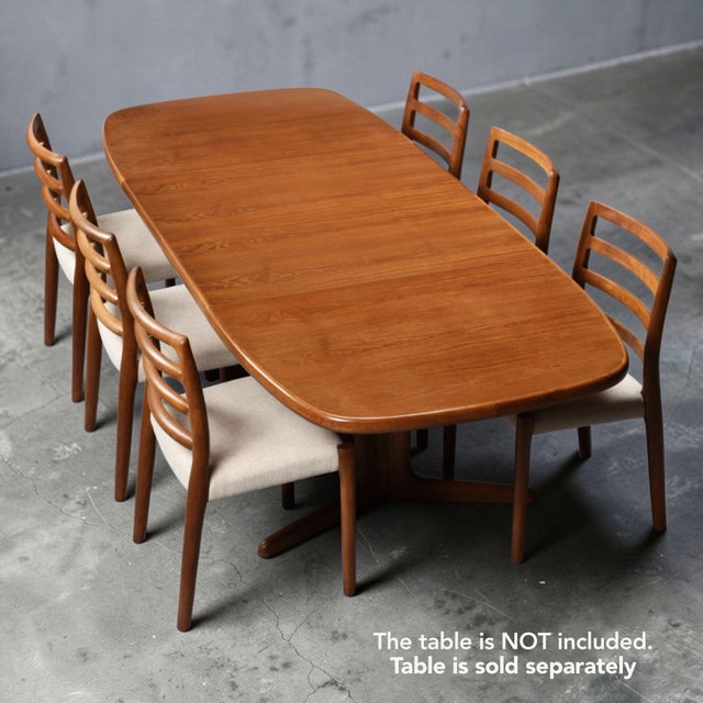 Niels Moller 6 Original j.l. Møller Model 85 Danish Teak Ladderback Dining Chairs For Sale - Image 4 of 17