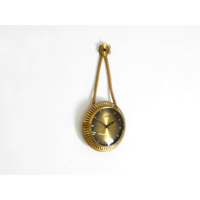 Mid-Century Modern Small Mid-Century Modern Atlanta Wall Clock with 10-Day Movement, 1950s For Sale - Image 3 of 16