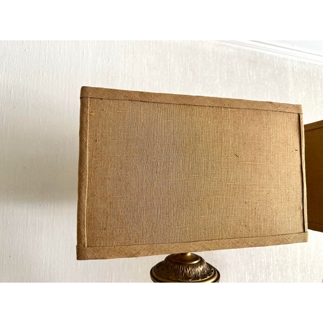 Vintage Ceramic Greek Inspired Lamp Pair With Shades - a Pair For Sale - Image 10 of 11