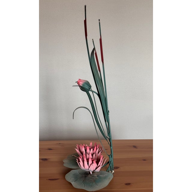 Vintage 1960's Tole Painted Italian Candle Wall Sconce For Sale In Seattle - Image 6 of 10