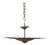 Mid 20th Century Spanish Midcentury Gilt Metal Sunburst Chandelier with Wavy Rays For Sale
