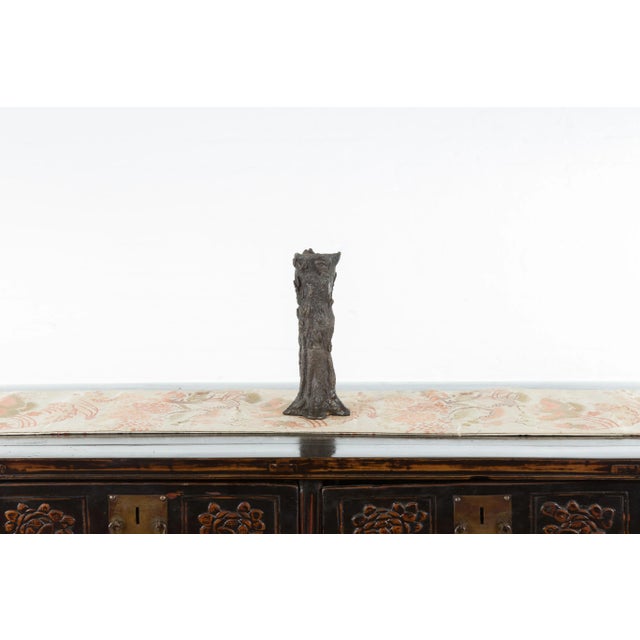 Mid 20th Century Small Vintage Lost Wax Cast Bronze Dryad Tree Nymph Candle Holder For Sale - Image 5 of 12