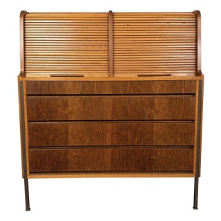 Mid 20th Century Double Roll-Top Dresser Attributed Edmund Spence For Sale