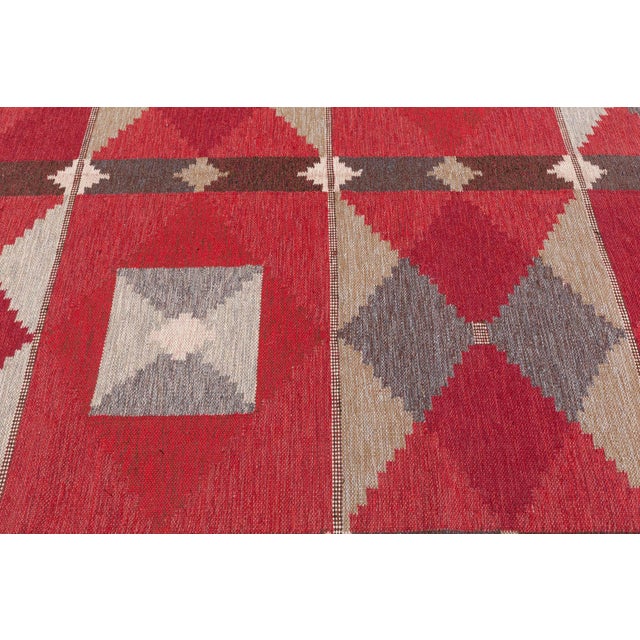 1940s Doris Leslie Blau Vintage Swedish Flat-Weave by Rakel Carlander For Sale - Image 5 of 9