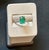 1.25 Ct Oval Cut Natural Emerald & 0.85 Ct Natural Diamond Halo Engagement Ring For Sale - Image 4 of 8