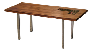 Coffee Table in Wood and Ceramic, 1960s