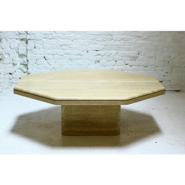 1970s Vintage Italian Travertine Coffee Table, 1970s For Sale - Image 5 of 10