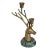 1980s Petites Choses Brass Deer Candelabra With Green Marble Base For Sale