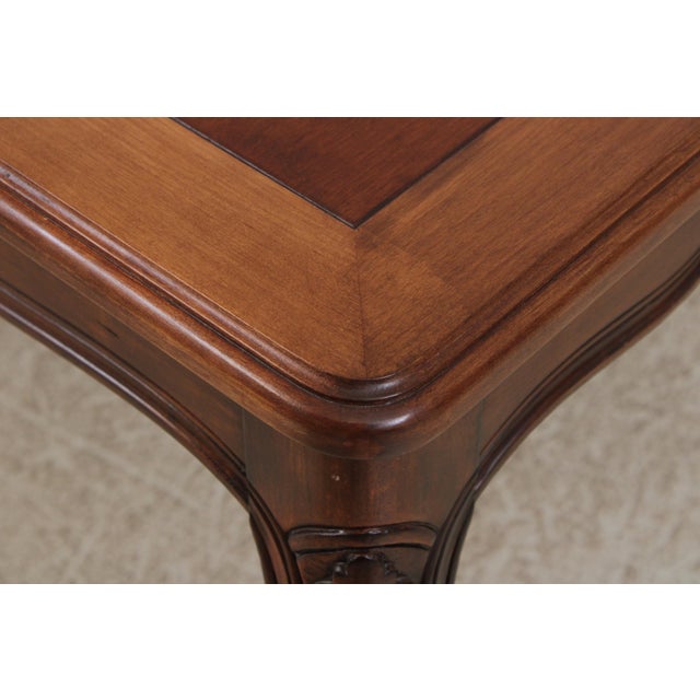Cherry French Louis XV Style Banded Dining Table For Sale - Image 4 of 16