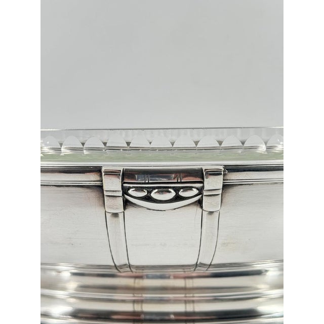 French Art Deco Centerpiece in Silver-Plating & Glass, 1915 For Sale - Image 6 of 14