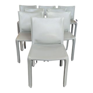 412 Cab Dining Chairs by Mario Bellini for Cassina Set of 8 For Sale