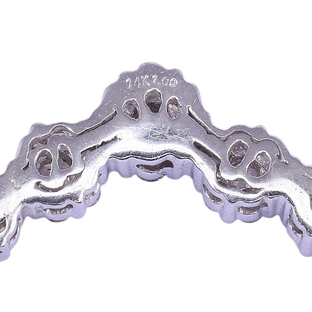 Diamond 14kw Stationary Pendant Necklace For Sale - Image 4 of 5