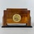 Vintage Art Deco Mechanical Table Clock in Burl Wood, 1940s For Sale - Image 3 of 12