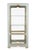 Baby Blue Vintage Custom Painted Baby Blue Gold Arched Pencil Reed Glass Shelving Unit Etagere For Sale - Image 8 of 13