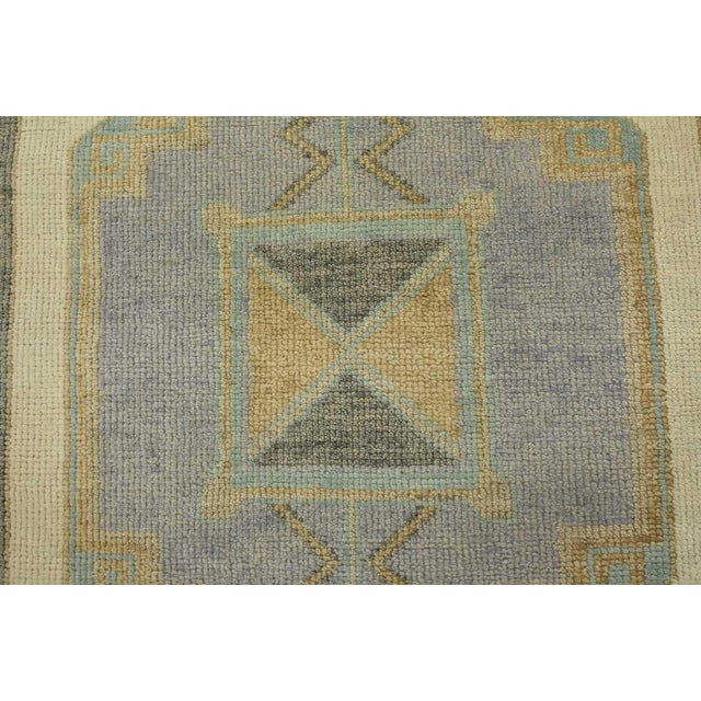 Anatolia Runner 3′ X 14’3” Ivory Wool Tribal Hand-Knotted Oriental Rug For Sale - Image 9 of 12