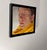 Contemporary Glow by Amy Gibson | Oil on cradled wood panel Portrait of a woman with closed eyes and yellow scarf For Sale - Image 3 of 3
