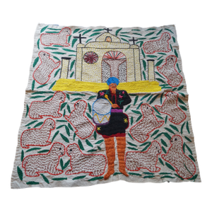 1960s Hand Stitched Haitian Voodoo Flag
