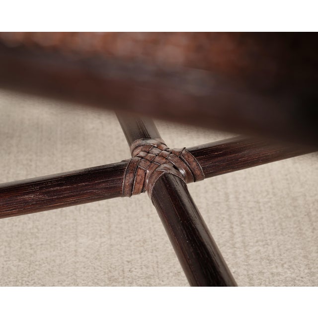 Pair of Barbara Barry for McGuire Rattan Caned Dining Armchairs For Sale - Image 14 of 18