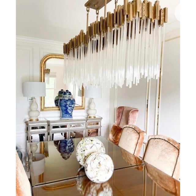 Metal Modern Chandelier, Modern Pendant Lighting For Sale - Image 7 of 8