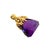 Art Nouveau Antique Art Nouveau 14k Gold & Amethyst Fob, Circa 1900 For Sale - Image 3 of 6