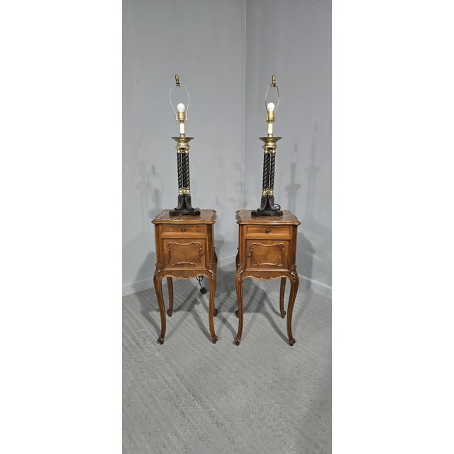 Metal Twisted Table Lamps, 1950s, Set of 2 For Sale - Image 7 of 7