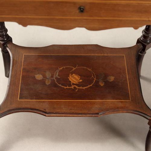 Small Table in Rosewood and Mahogany For Sale - Image 6 of 11