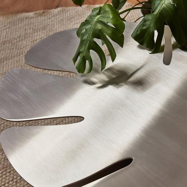 Monstera Sculptural Coffee Table in Stainless Steel by Veliento For Sale - Image 9 of 17