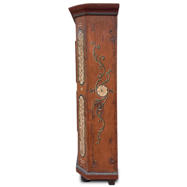 Tyrolean Painted Antique Wardrobe Technical Information: Period: Dated 1743 Origin: Tyrol Wood: Fir Height: 175 cm (68.8...